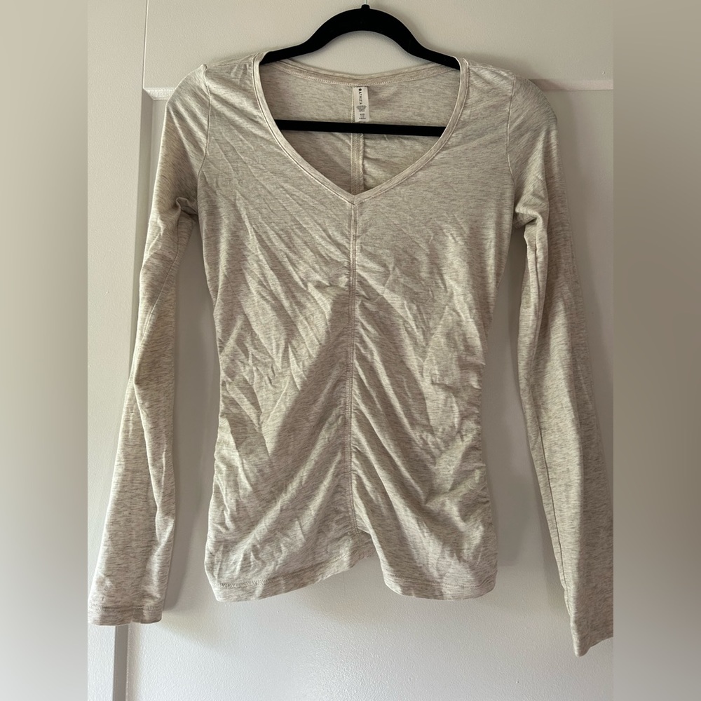 Athleta long sleeve beige top